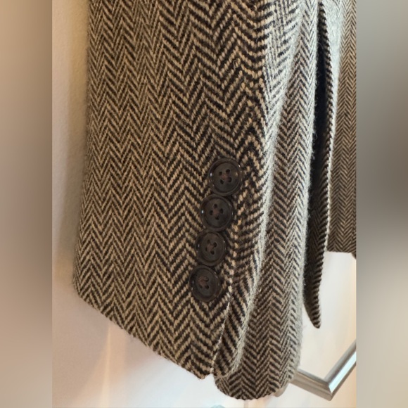 TODD SNYDER MADISON HERRINGBONE SPORT COAT BLAZER BLACK CREAM $700 44L Long - Picture 3 of 10